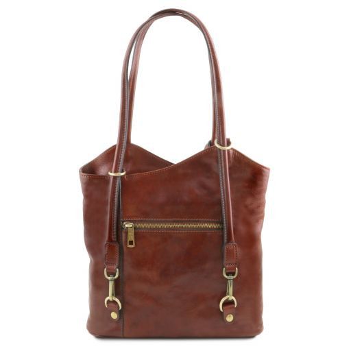 Patty - Leather convertible backpack shoulderbag