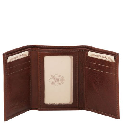 Dark Brown leather Wallets & Money Clips Exclusive 3 by Tuscany Leather
