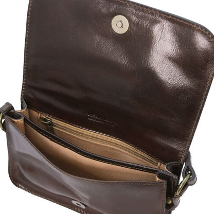 Carmen - Leather shoulder bag with flap