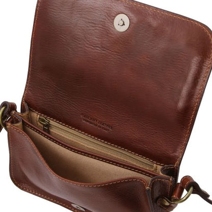 Carmen - Leather shoulder bag with flap