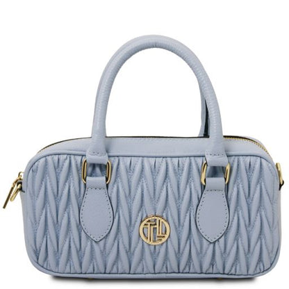 Light Blue leather Handbags Mousse - by Tuscany Leather