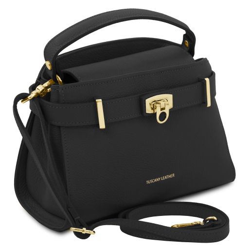 Black leather Handbags Maisy - by Tuscany Leather