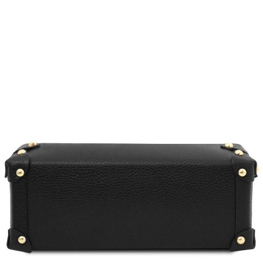 Dark Blue leather Handbags Praline - by Tuscany Leather