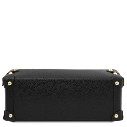 Dark Blue leather Handbags Praline - by Tuscany Leather