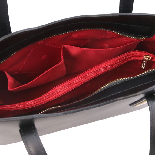 Red leather Handbags Olimpia - by Tuscany Leather