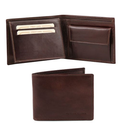 Exclusive 3 fold leather wallet for men with coin pocket
