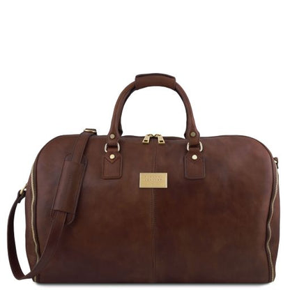 Dark Brown leather Garment Bags Antigua - by Tuscany Leather