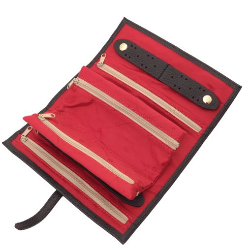 Soft leather jewellery case