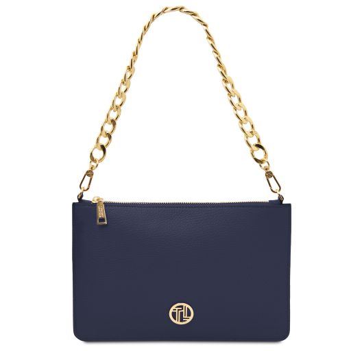 Dark Blue leather Handbags Diva - by Tuscany Leather
