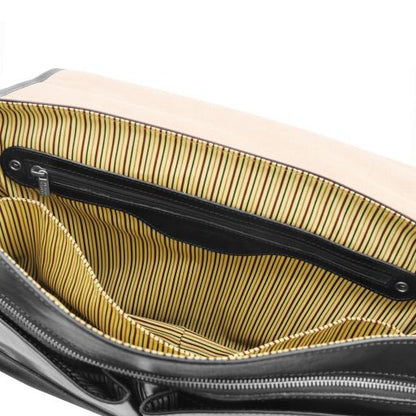 Black leather Briefcases Mantova - by Tuscany Leather