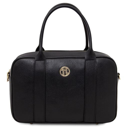 Black leather Handbags Stephany - by Tuscany Leather