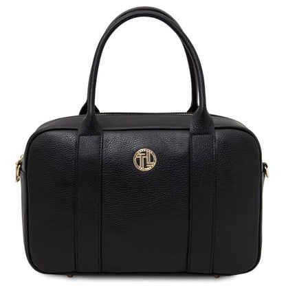 Black leather Handbags Stephany - by Tuscany Leather