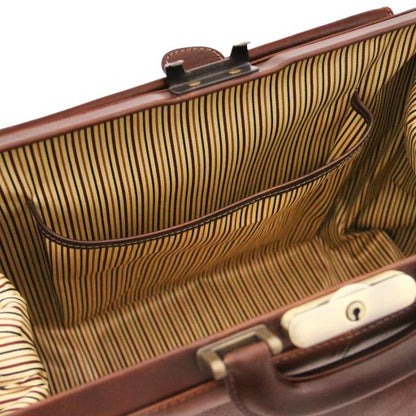 Black leather Doctor Bags Leonardo - by Tuscany Leather