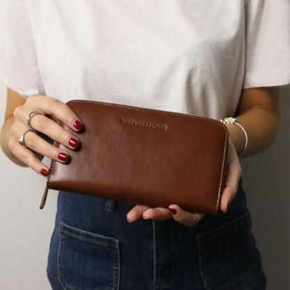 Exclusive zip around leather wallet