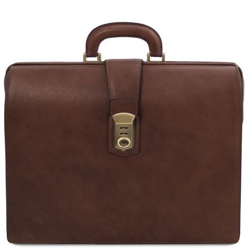 Dark Brown leather Doctor Bags Canova - by Tuscany Leather