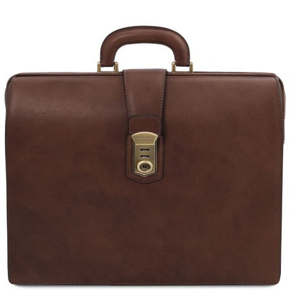 Dark Brown leather Doctor Bags Canova - by Tuscany Leather