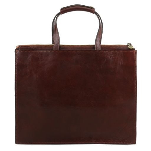 Red leather Briefcases Palermo - by Tuscany Leather