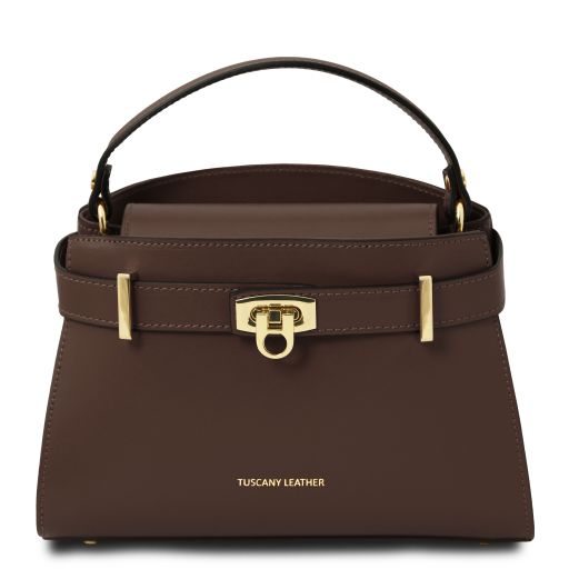 Coffee leather Handbags Maisy - by Tuscany Leather