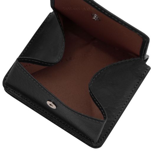 Exclusive leather wallet with coin pocket