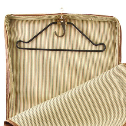 Dark Brown leather Garment Bags Papeete - by Tuscany Leather