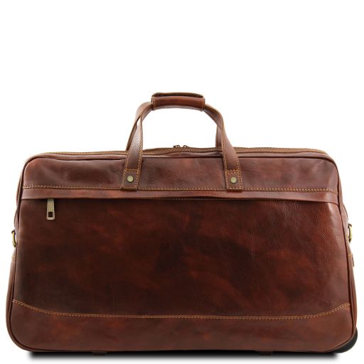 Dark Brown leather Suitcases Bora Bora by Tuscany Leather
