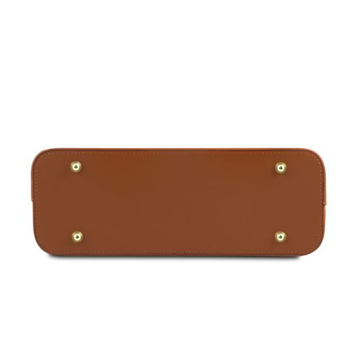 Red leather Handbags Olimpia - by Tuscany Leather