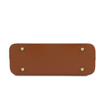 Red leather Handbags Olimpia - by Tuscany Leather