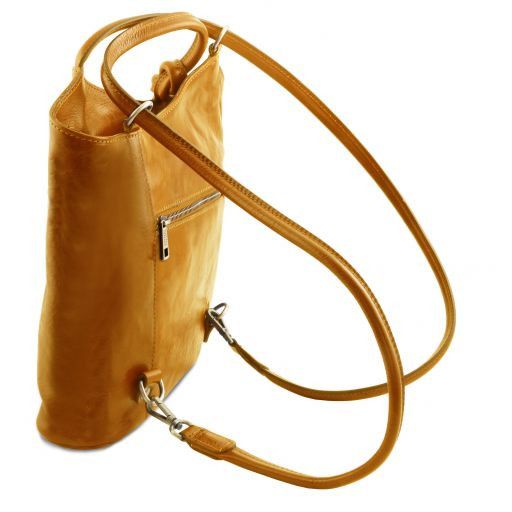 Patty - Leather convertible backpack shoulderbag