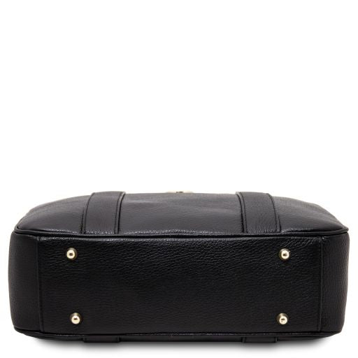 Black leather Handbags Stephany - by Tuscany Leather