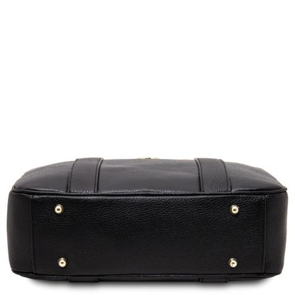 Black leather Handbags Stephany - by Tuscany Leather