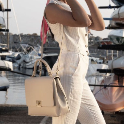 Black leather Handbags Silene - by Tuscany Leather