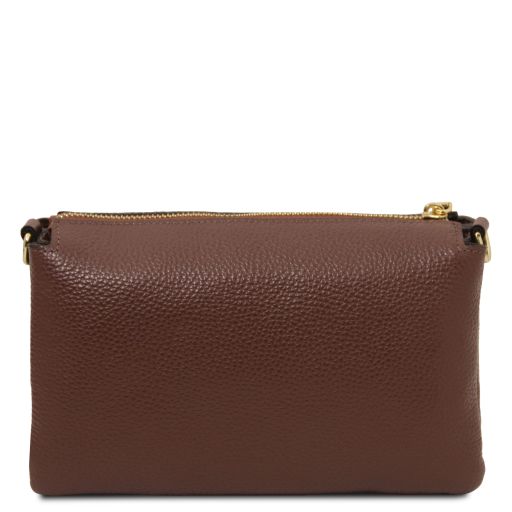 Dark Taupe leather Handbags Sia - by Tuscany Leather