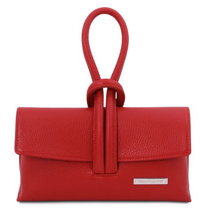 Lipstick Red leather Handbags TL by Tuscany Leather