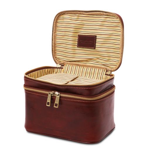 Red leather Travel Accessories Eliot - by Tuscany Leather