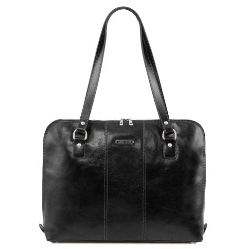 Black leather Briefcases Ravenna - by Tuscany Leather