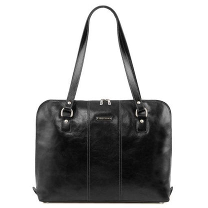 Black leather Briefcases Ravenna - by Tuscany Leather