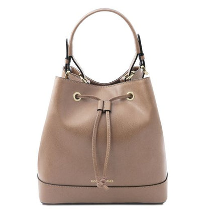 Taupe leather Handbags Minerva - by Tuscany Leather