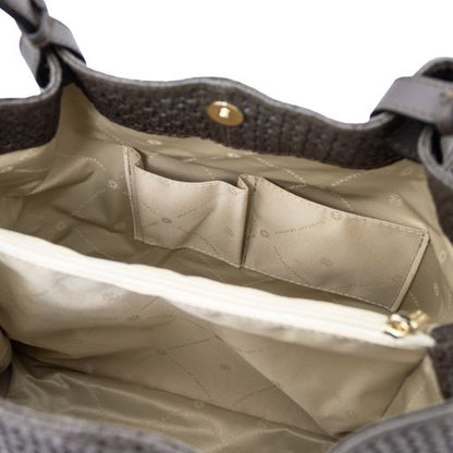 TL KeyLuck - Woven printed leather shopping bag