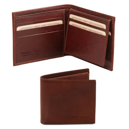 Brown leather Wallets & Money Clips Exclusive 3 by Tuscany Leather