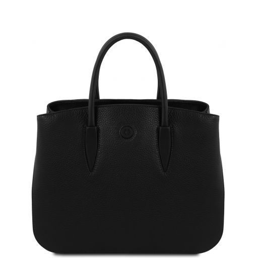 Black leather Handbags Camelia - by Tuscany Leather