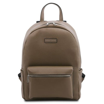 Dark Taupe leather Backpacks Dakota - by Tuscany Leather