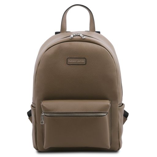 Dark Taupe leather Backpacks Dakota - by Tuscany Leather