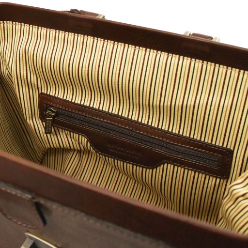 Black leather Doctor Bags Raffaello - by Tuscany Leather