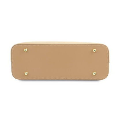 Red leather Handbags Olimpia - by Tuscany Leather