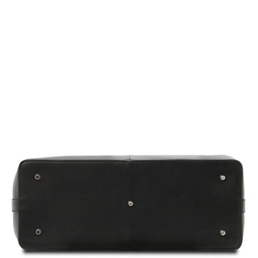 Black leather Doctor Bags Leonardo - by Tuscany Leather