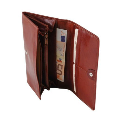 Red leather Wallets & Money Clips Exclusive by Tuscany Leather