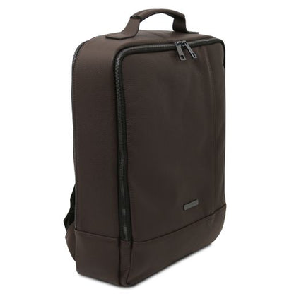 Dark Blue leather Backpacks Brooklyn - by Tuscany Leather