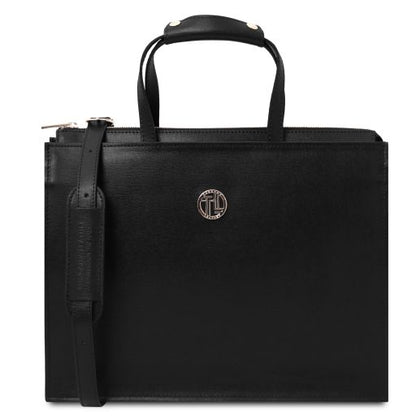 Black leather Briefcases Palermo - by Tuscany Leather