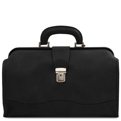 Black leather Doctor Bags Raffaello - by Tuscany Leather
