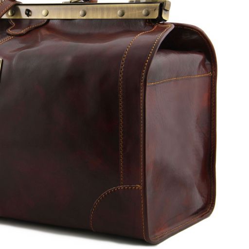 Black leather Duffel Bags Madrid - by Tuscany Leather